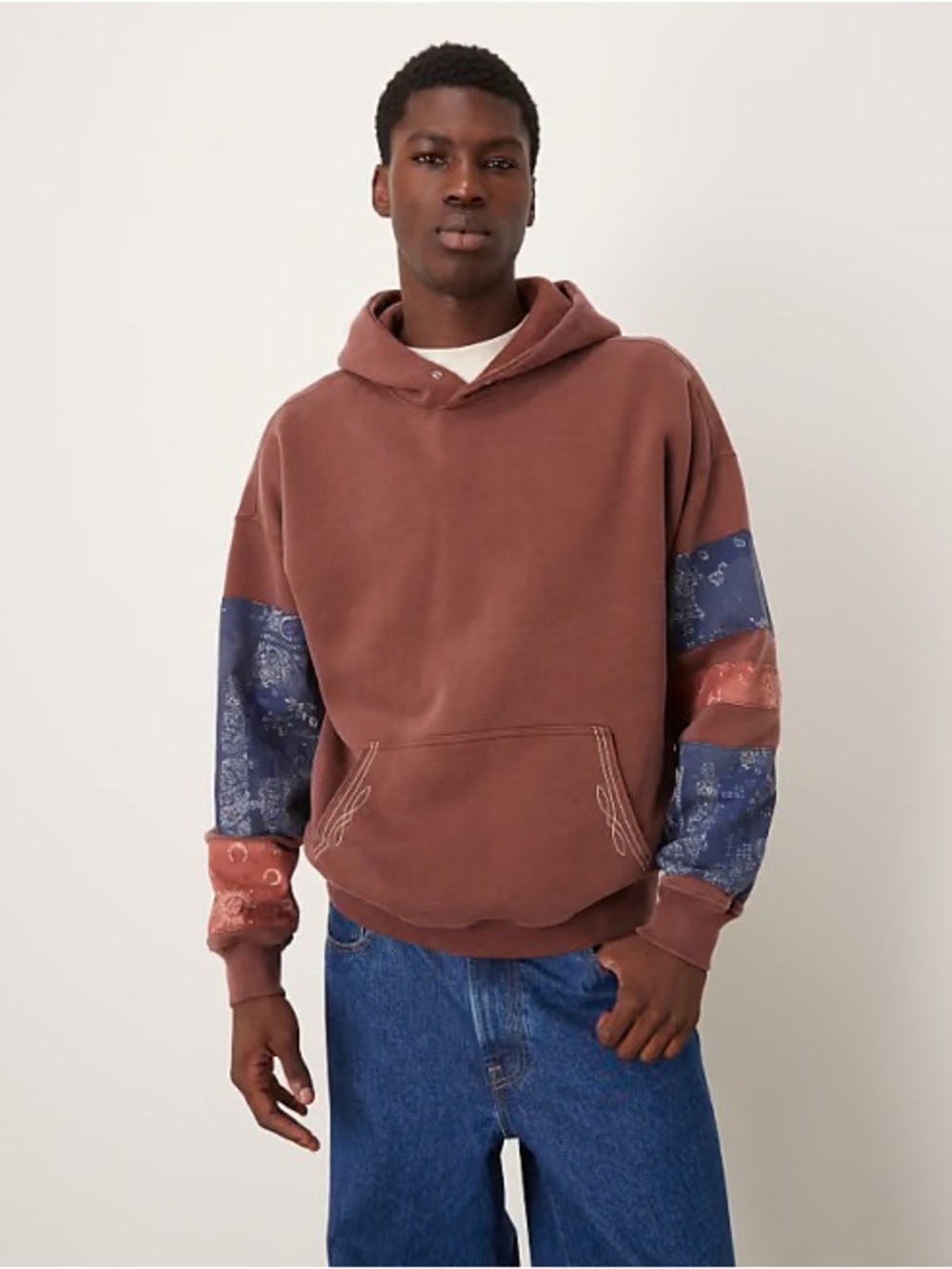 UNISEX ABERCROMBIE PATCHWORK HOODIE - Great condition, SIZE XS